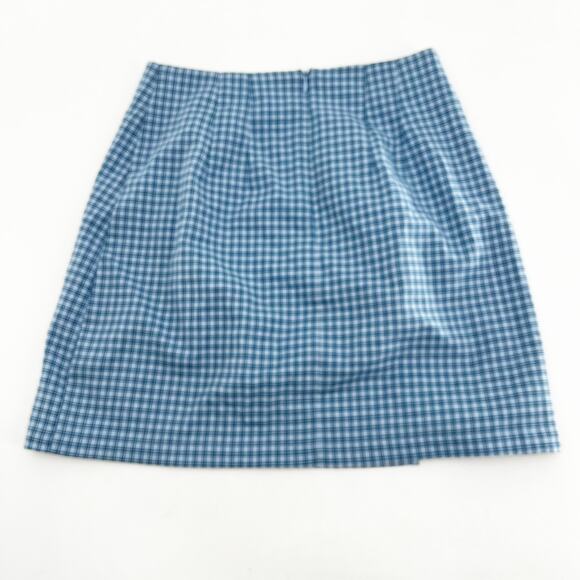 Brandy Melville NWT‎ Blue Cara Plaid Mini Pencil Skirt S - Picture 3 of 5